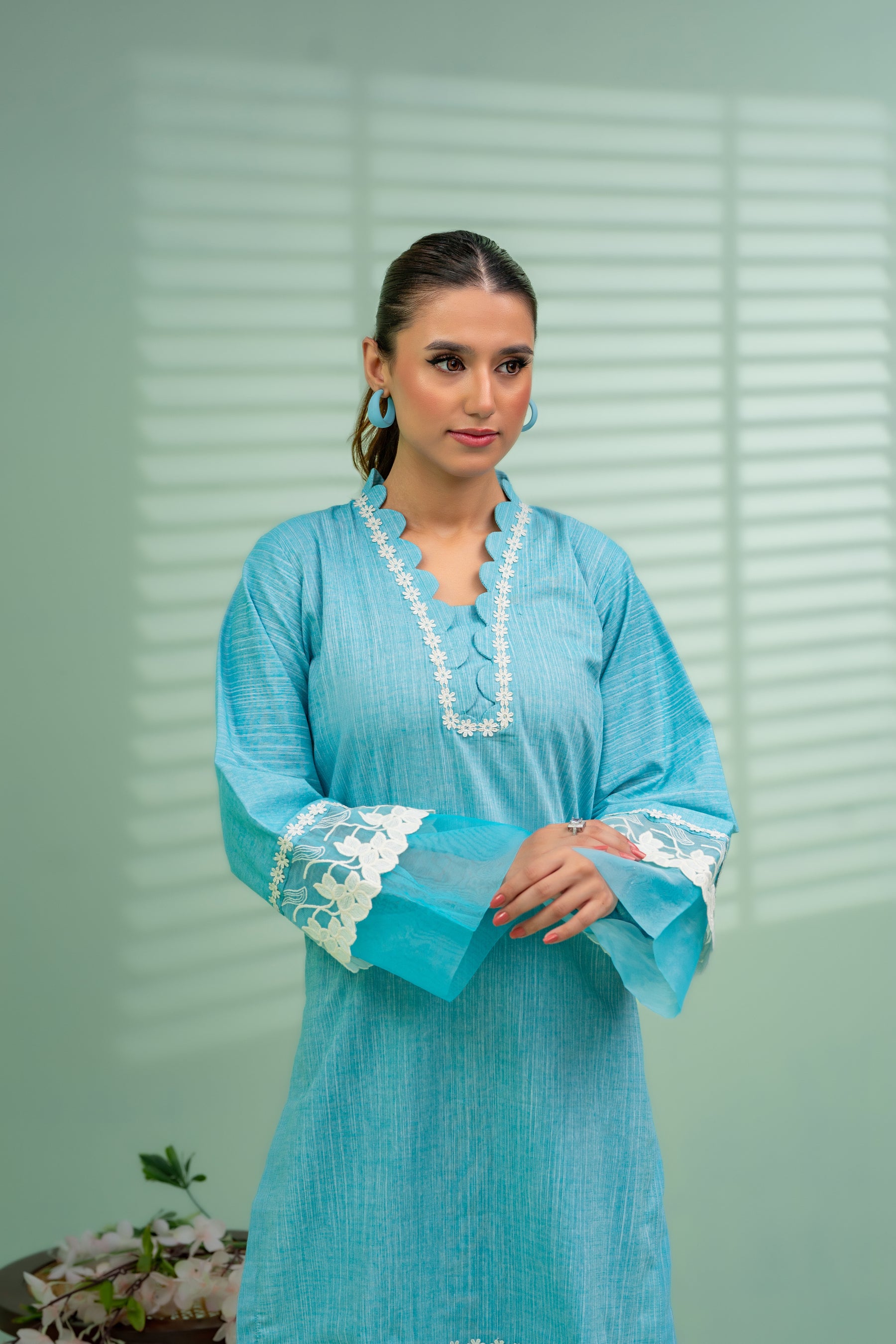 Jahan Ara- Azure (2-Pcs Stitched)