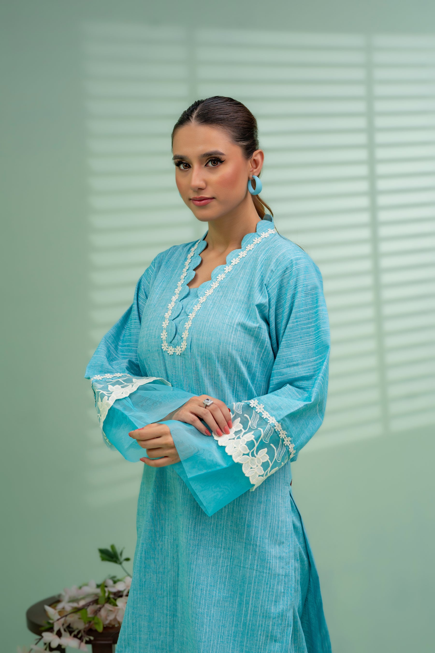 Jahan Ara- Azure (2-Pcs Stitched)