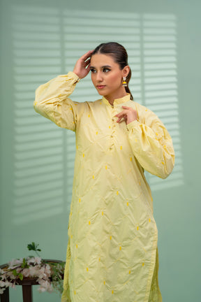 Jahan Ara - Canary Yellow (1-Piece Stitched)