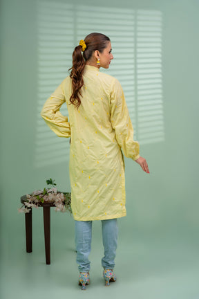 Jahan Ara - Canary Yellow (1-Piece Stitched)