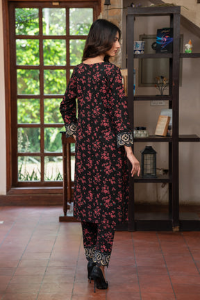 Jahan Ara - Sable Black (2Pcs-stitched)