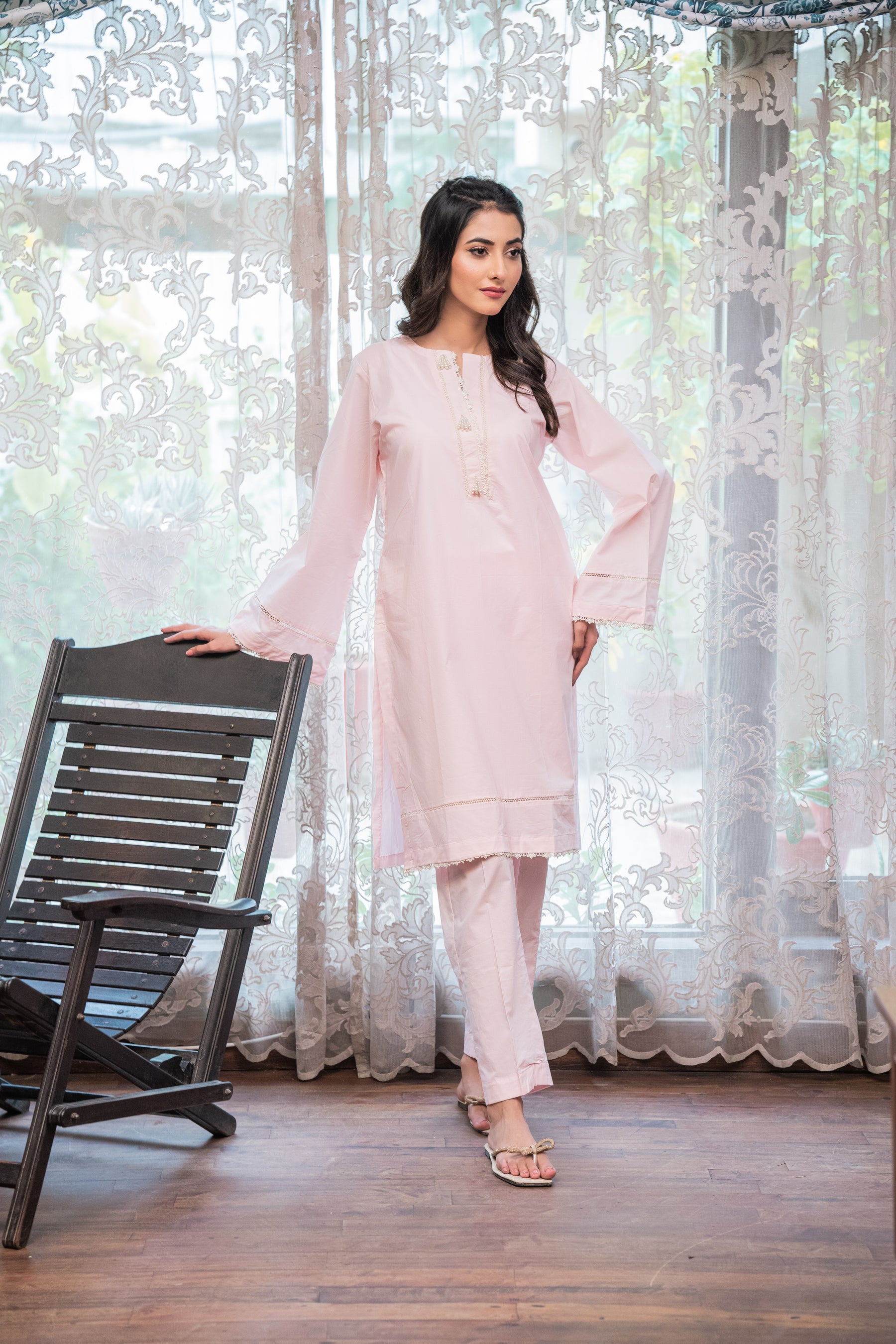 Jahan Ara - Carnation Pink (2Pcs-stitched)