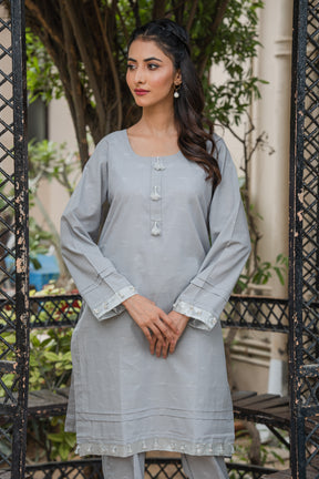 Jahan Ara - Crescent grey (2Pcs-stitched)