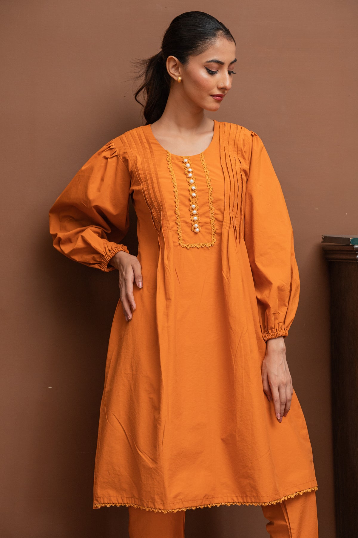 Jahan Ara - Essential orange (3Pcs-Unstitched)