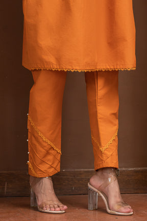 Jahan Ara - Essential orange (3Pcs-Unstitched)